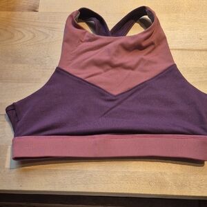 Born Primitive Two-Tone Sports Bra in Mauve and Plum